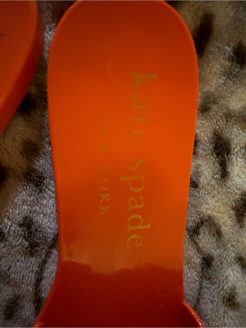 kate spade size 9 Orange Floral Slide Sandals - Picture 2 of 3